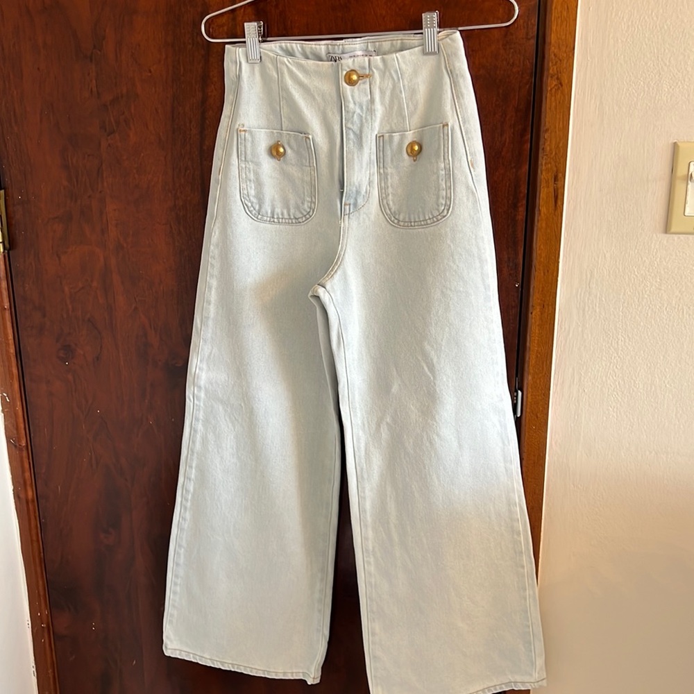 Zara baby blue jeans